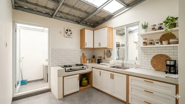 Desain Dapur Belakang Rumah Subsidi Anti Bocor