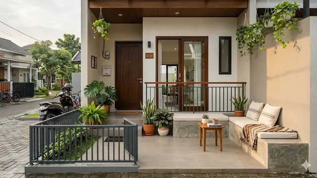 Inspirasi Teras Rumah Tipe 45 dengan Desain Sederhana Tapi Elegan