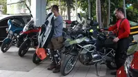 Komunitas Motor Gede FOC saat tiba di salah satu Hotel di Kota Gorontalo. (Arfandi)