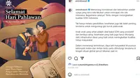 Ucapan Selamat Hari Pahlawan dari sejumlah menteri Kabinet Indonesia Maju, salah satunya Menteri Keuangan Sri Mulyani. (Foto: instagram Sri Mulyani @smindrawati)