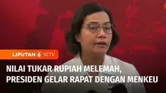 Nilai tukar rupiah terhadap dolar amerika serikat terus melemah. Menanggapi pelemahan nilai tukar rupiah, Presiden Jokowi menggelar rapat bersama Menteri Keuangan, Sri Mulyani dan KSSK pada Senin siang.