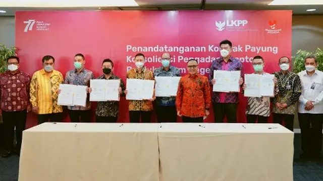 Penandatanganan Kontrak Payung Konsolidasi Pengadaan Laptop PDN (28/7/2022)