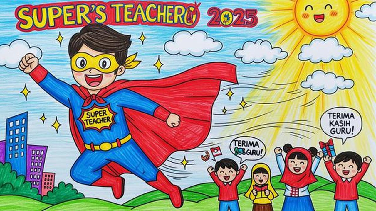 8 Contoh Gambar Hari Guru 2025 dari Anak SD yang Lucu, Kreatif dan Penuh Makna untuk Rayakan 25 November