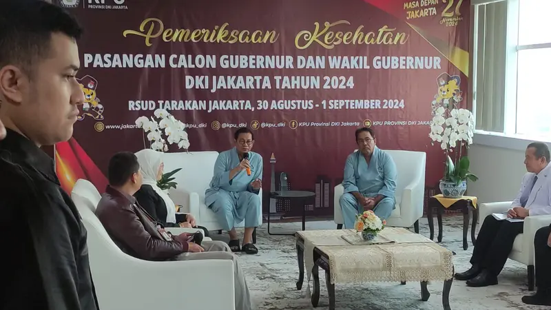 Bakal calon gubernur Jakarta 2024, Pramono Anung dan Rano Karno jalani kesehatan. (Lizsa Egeham).