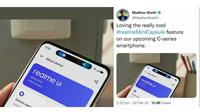 Bos Realme tampaknya tidak sengaja mengungkap di smartphone berikutnya akan dihadirkan fitur tiruan Dynamic Island milik iPhone 14 Pro. Unggahan itu segera dihapusnya. (Foto: Gizchina).&nbsp;