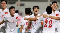 Timnas Vietnam U-19 sukses mengalahkan Bahrain di perempat final Piala AFC U-19 2016. Kemenangan itu mengantar Vietnam U-19 untuk pertama kalinya lolos ke Piala Dunia U-20. (AFC)