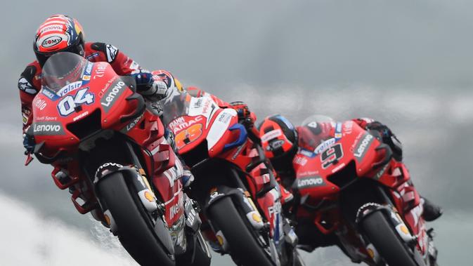 Rencananya petinggi Ducati akan mengumumkan susunan pembalap untuk musim 2020 setelah MotoGP Barcelona. (AFP/JEAN-FRANCOIS MONIER)