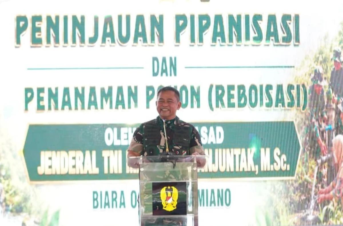 FOTO: Kasad Maruli  Resmikan Pipanisasi Air Bersih dan Reboisasi di Tapanuli Tengah