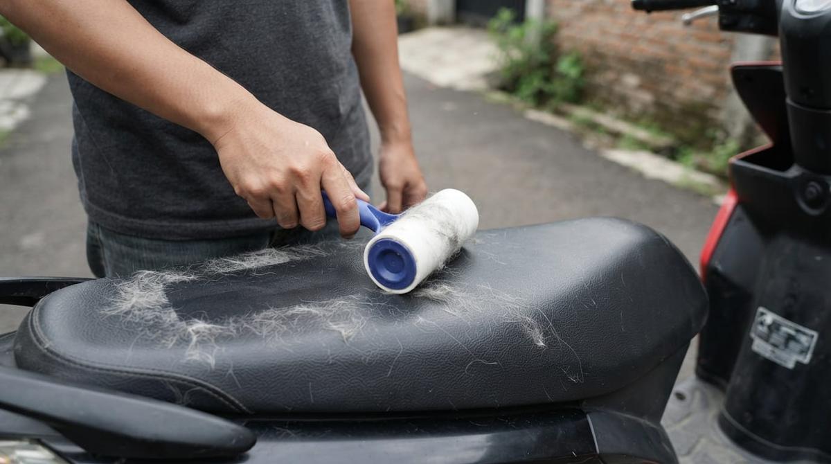 Cara Menghilangkan Bulu Kucing yang Menempel di Jok Motor