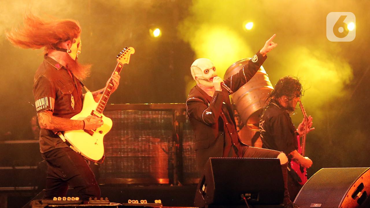 Aksi Slipknot Saat Tampil di Hammersonic 2023