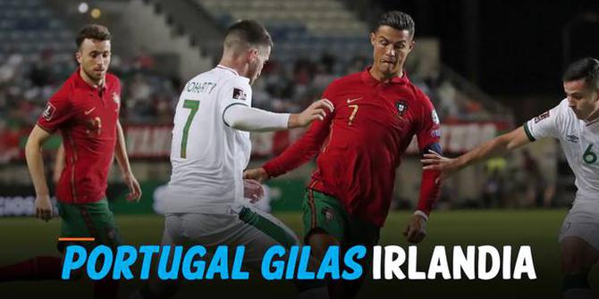 VIDEO: Kualifikasi Piala Dunia 2022, Portugal Tumbangkan Irlandia 2-1