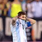 Lionel Messi kembali gagal mempersembahkan gelar juara bagi Argentina setelah kalah dari Cile di final Copa America Centenario 2016, Senin (27/6/2016) pagi WIB. (Reuters/Brad Penner-USA Today Sports)