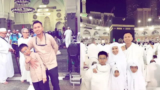 Azrul Ananda melaksanakan ibadah Umroh bersama keluarga
