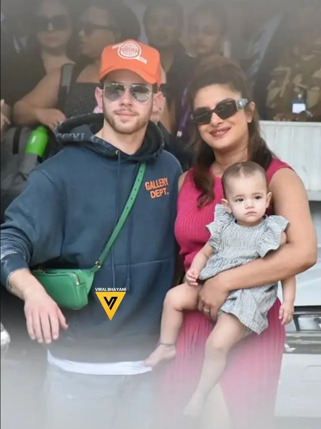 Potret Priyanka Chopra, Nick Jonas dan putri mereka Malti saat berada di India. (Foto: Instagram/viralbhayani)