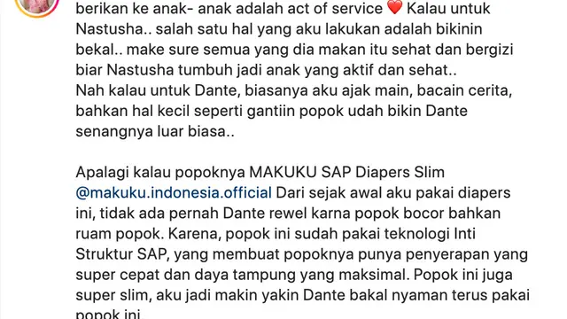 Unggahan Chelsea Olivia. (Foto: Dok. Instagram @chelseaoliviaa)