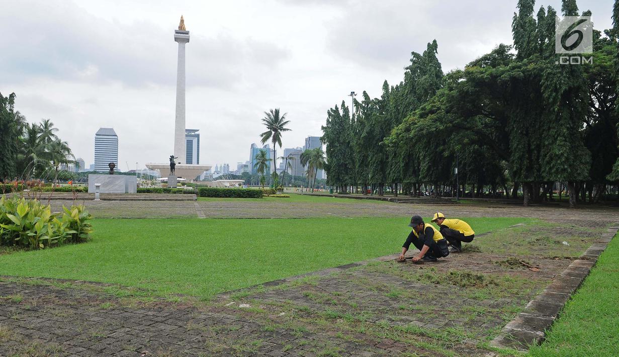 Foto Dipercantik Taman Monas Bakal Ditata Ulang News Liputan6 Com