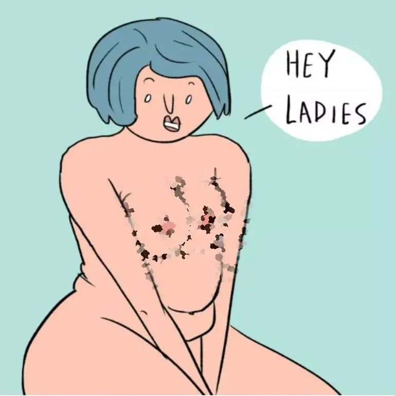 Mengapit payudara untuk melihat seberapa bagus belahan dada mereka. (Via: buzzfeed.com)