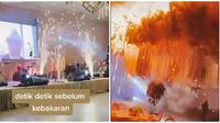 Niat Gunakan Kembang Api Agar Meriah, Pesta Pernikahan Ini Justru Berujung Kebakaran (sumber: TikTok/@pestamoi)