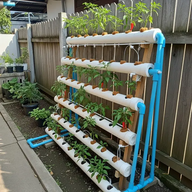 Desain Kebun Cabai Pakai Pipa Paralon Vertikal Anti Ribet (AI)