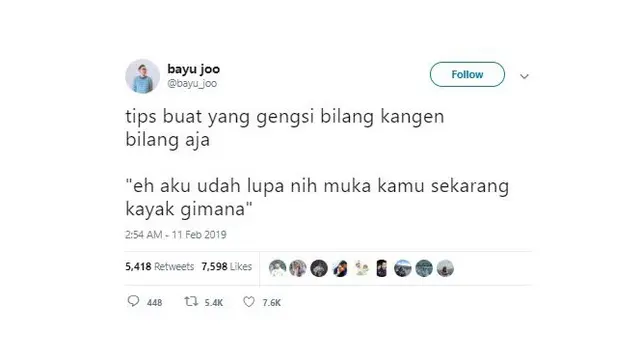 Cara Bilang Kangen yang lucu