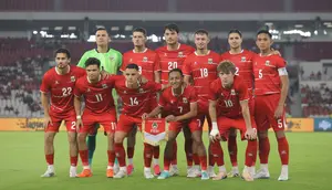Starting XI Timnas Indonesia saat menghadapi Oman dalam laga FIFA Matchday Juni 2026 di Stadion Utama Gelora Bung Karno (SUGBK) Senayan, Jakarta, Jumat (5/6/2026). (Bola.com/Bagaskara Lazuardi)