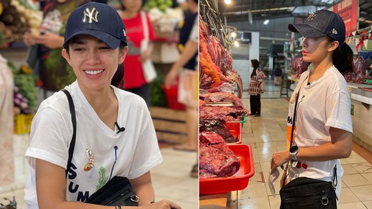 Potret Cantik dan Santai Ussy Sulistiawaty Saat Berbelanja di Pasar, Momen Makan Mie Ayam Jadi Sorotan