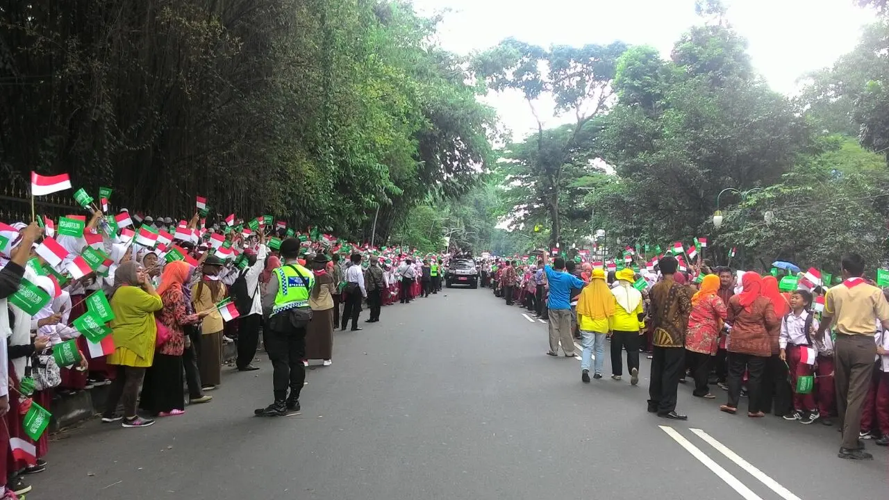 Raja Salman disambut ribuan warga Bogor
