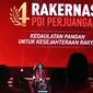 Ketua Umum PDI Perjuangan Megawati Soekarnoputri saat memberikan pidato pembukaan Rakernas IV PDIP di Jiexpo Kemayoran, Jumat (29/9/2023). (Dok. PDIP)