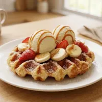 Resep croffle es krim homemade (AI generated)