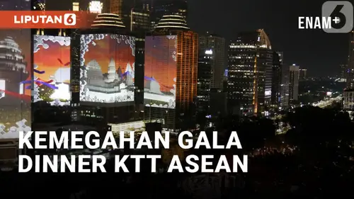 VIDEO: Intip Kemegahan Gala Dinner KTT ASEAN, Dari Pesta Kembang Api Hingga Video Mapping di Gedung Jakarta