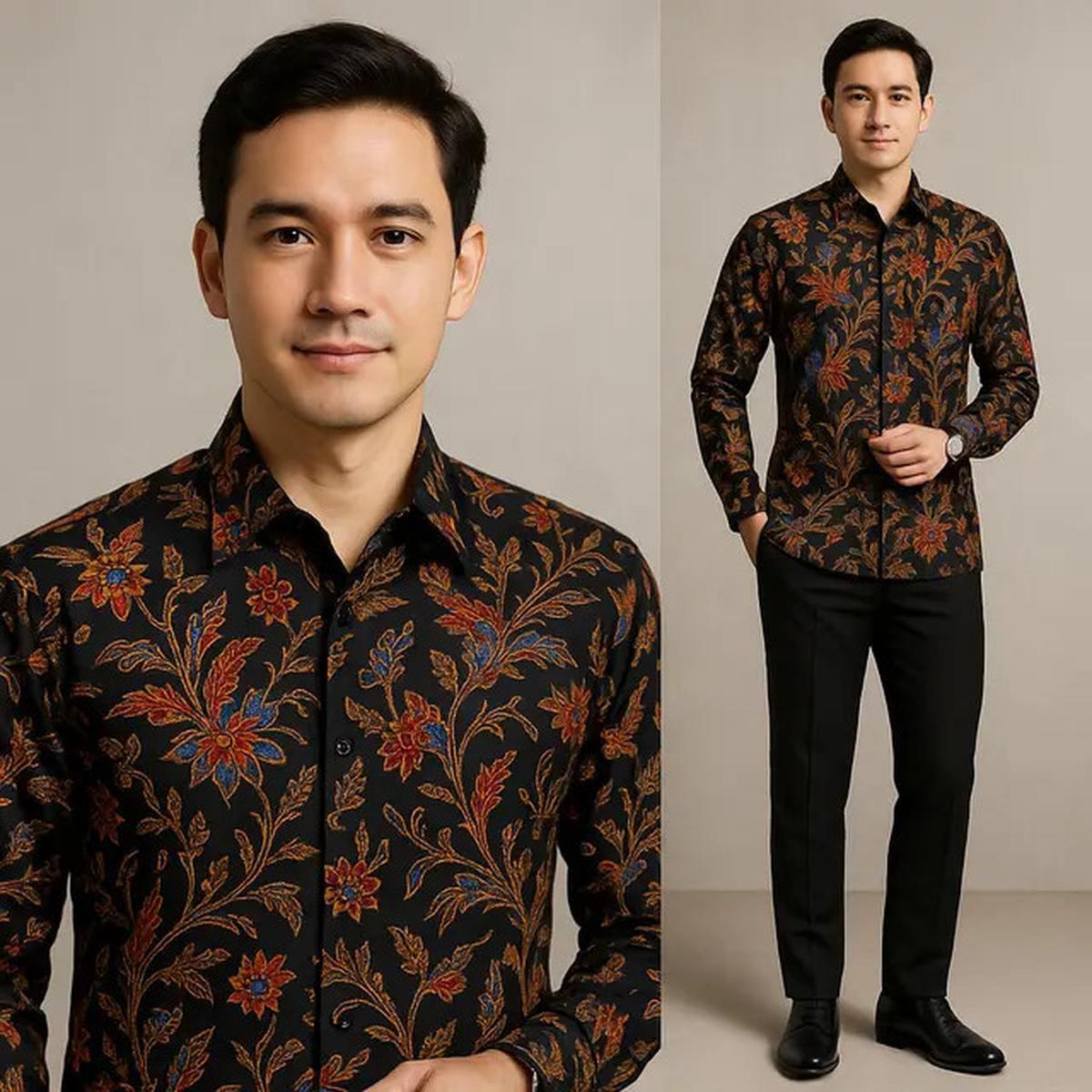 10 Model Baju Batik Pria Kombinasi Hitam, Ini Padu Padan yang Bikin Kamu Tampil Keren saat Kondangan