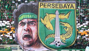 Logo Bonek, populer di Surabaya, dibuat oleh orang Makassar. (Bola.com/Aditya Wany)