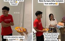Sempat Dibuat Panik karena Melakukan Kesalahan, Momen OB Dapat Kejutan Ultah dari Para Karyawan Kantor Ini Bikin Haru