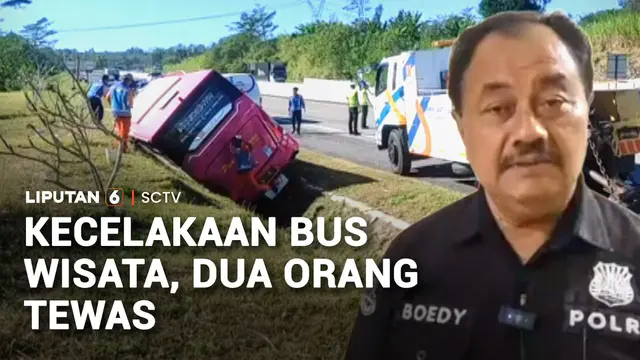 Kecelakaan Bus Pariwisata Masuk Selokan di Tol Semarang-Solo, Dua Penumpang Tewas