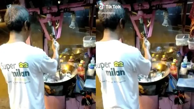 Penjual Nasi Goreng Keliling Ini Cara Masaknya Kreatif, Bikin Geleng Kepala