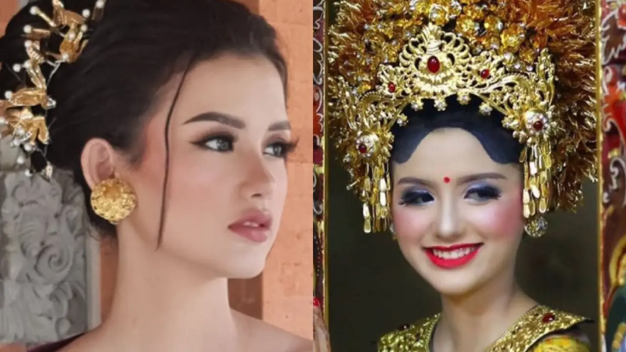 Sarah Menzel kekasih Azriel Hermansyah saat Kenakan Baju Adat Bali
