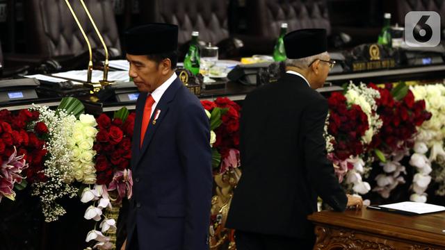 Momen Pelantikan Jokowi-Ma'ruf Amin sebagai Presiden dan Wakil Presiden