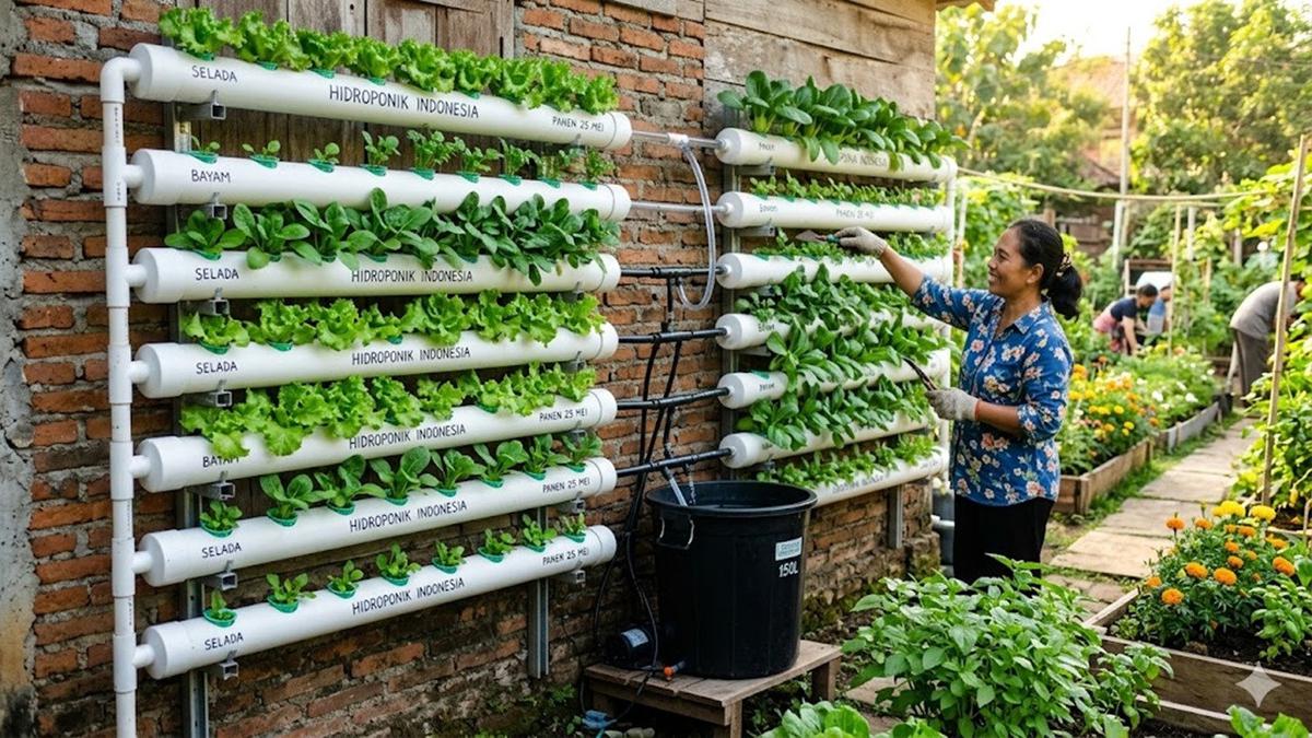 10 Tips Menata Pipa PVC Hidroponik di Dinding Rumah, Inspirasi untuk Lahan Terbatas yang Mudah Ditiru