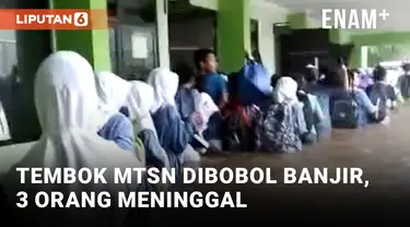 Tembok MTSN 19 Pondok Labu Roboh akibat Banjir, 3 Orang Tewas