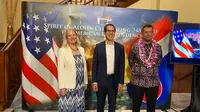 Kedutaan Besar Amerika Serikat di Jakarta merayakan hari Kemerdekaan AS ke-248 tahun pada Selasa (11/6/2024) dengan mengusung tema Spirit of Aloha: Celebrating 248 Years of American Independence (Dok. Liputan6.com/Teddy Tri Setio Berty).