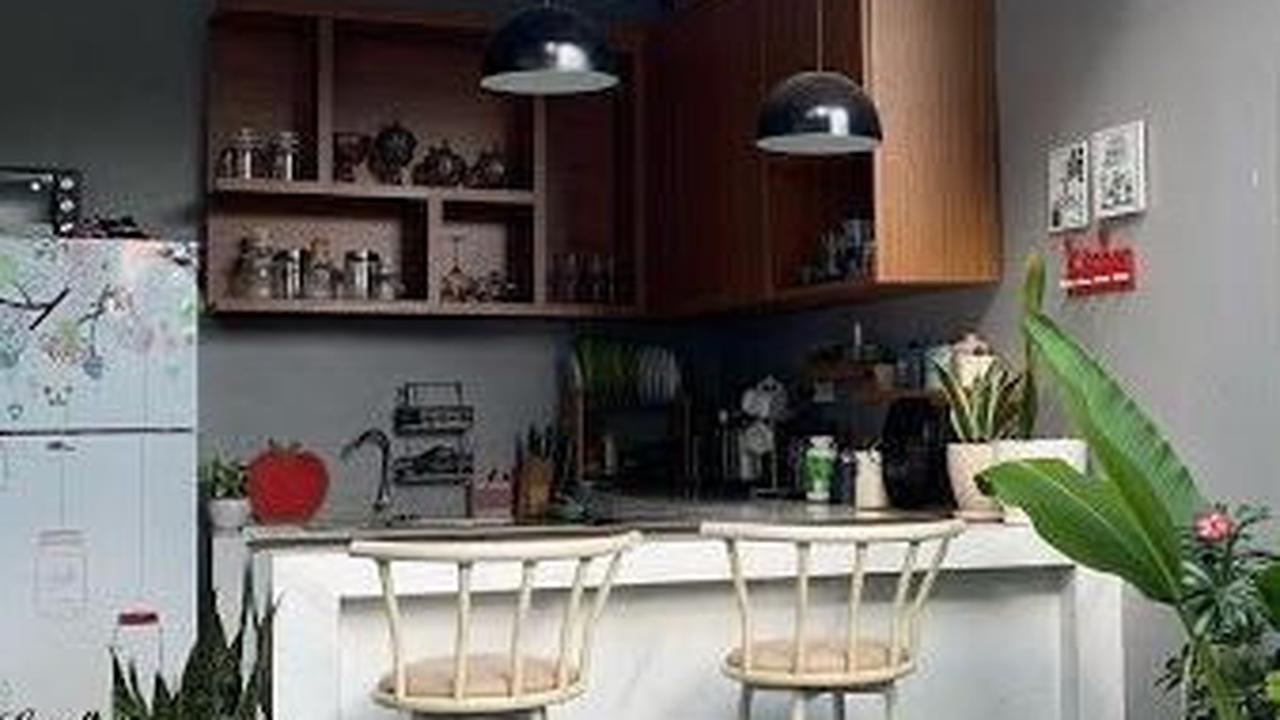 Dapur Letter L Minimalis Semi Outdoor