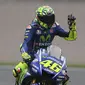 Pembalap Movistar Yamaha, Valentino Rossi jelang balapan MotoGP Jerman 2017 di Sirkuit Sachsenring. (Hendrik Schmidt/dpa via AP)