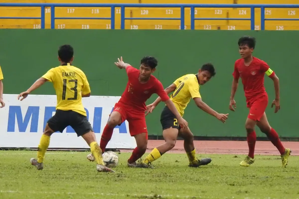 Timnas Indonesia U-18 Vs Malaysia pada babak semifinal Piala AFF U-18 2018 di Go Dau Stadium, Sabtu (17/8/2019).