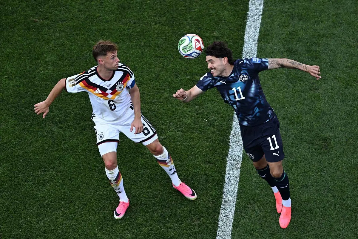 Pertandingan Jerman dan Paraguay di Stadion Boston di Foxborough, AS, Senin (29/06/2026). (Dok. AFP/Jewel Samad)