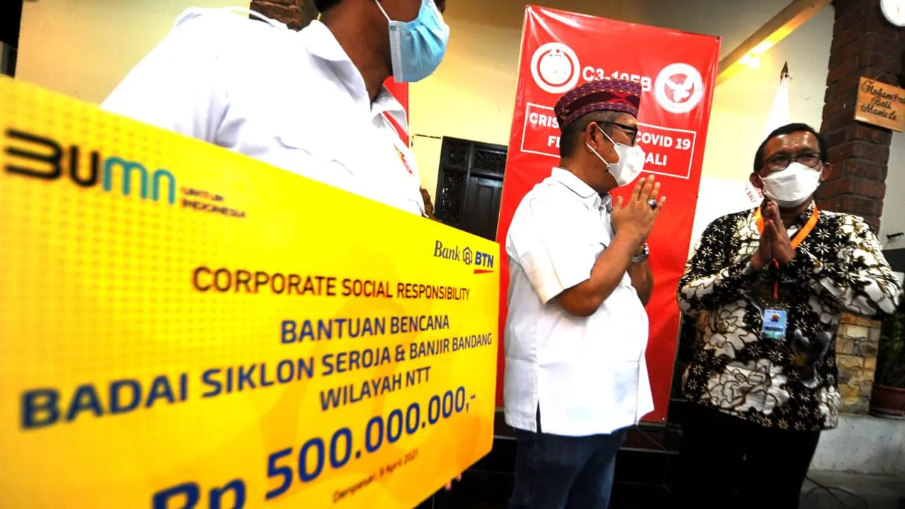 BTN salurkan bantuan ke masyarakat Nusa Tenggara Timur (NTT) yang terdampak bencana badai siklon Seroja.