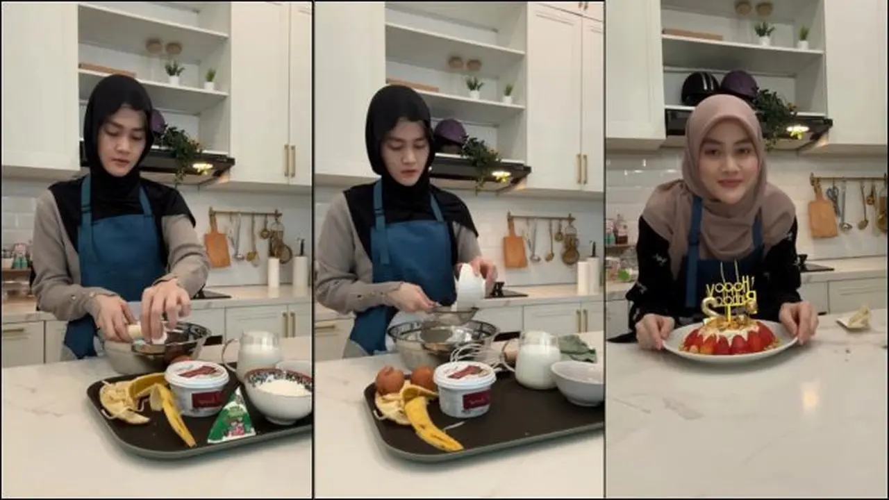 Henny Rahman Pilih Buat Kue Ulang Tahun Sendiri untuk Sang Putra. (instagram/hennyyrahman)