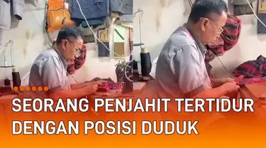 Seorang penjahit tertidur ketika sedang menjahit mengundang perhatian