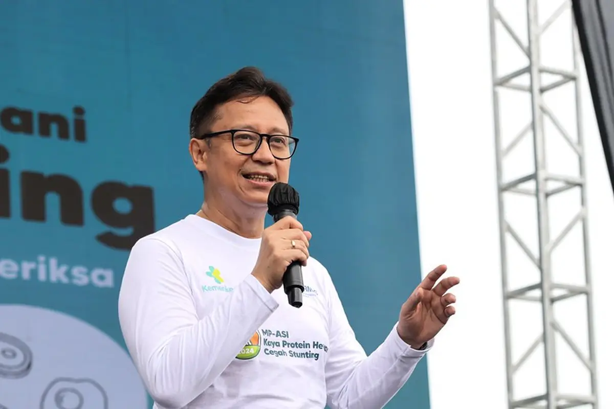 Menkes Budi Gunadi Sadikin mengatakan upaya mencegah stunting bukan hanya fokus pada pemenuhan gizi balita tapi juga ibu hamil. Hal ini ia sampaikan saat peringatan Hari Gizi Nasional pada Minggu, 28 Januari 2024 di Jakarta. (Foto Dok Kemenkes)