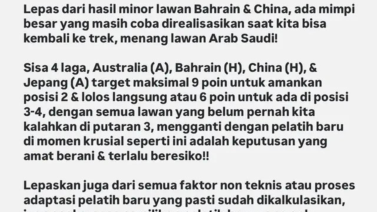 Darius Sinathrya Sebut Keputusan Pecat Shin Tae-Yong Berani dan Terlalu Berisiko, Ingatkan 4 Sisa Laga