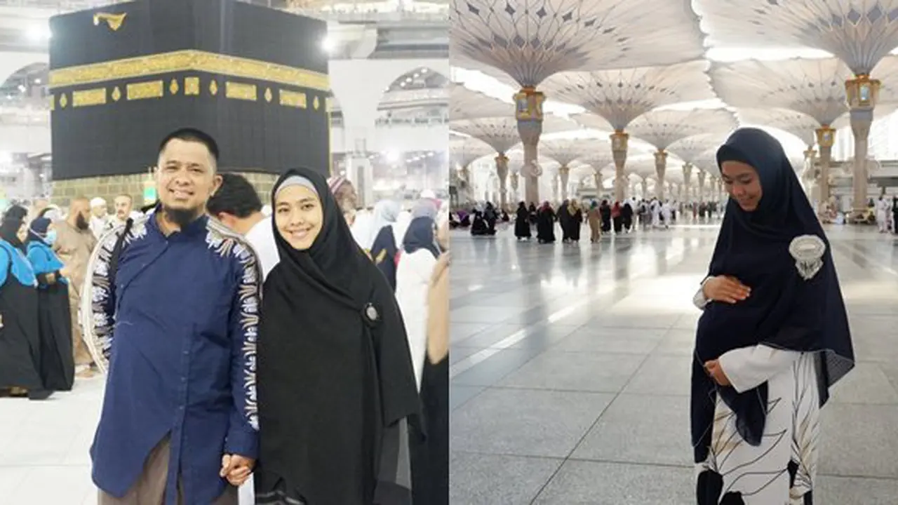 Oki menjalankan ibadah haji meskipun sedang hamil besar/copyright: instagram/oki setiana dewi